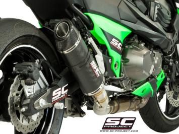 SC-Project Oval Carbon Slip-On Einddemper Met E-keur KAWASAKI Z 800 E 2012 - 2016
