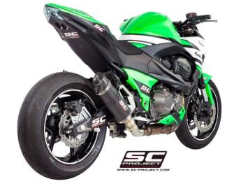 SC-Project Oval Carbon Slip-On Einddemper Met E-keur KAWASAKI Z 800 E 2012 - 2016