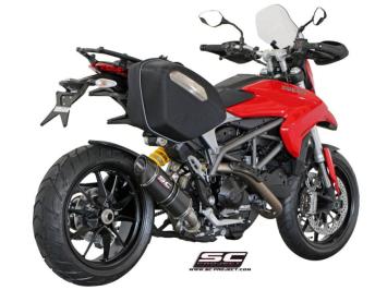 SC-Project Oval Carbon Low Mount Slip-On Einddemper Met E-keur DUCATI HYPERSTRADA 2013 - 2016
