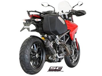SC-Project Oval Carbon Low Mount Slip-On Einddemper Met E-keur DUCATI HYPERSTRADA 2013 - 2016