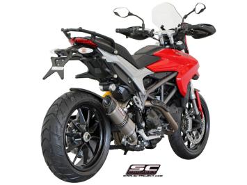SC-Project Oval Titanium Low Mount Slip-On Einddemper Met E-keur DUCATI HYPERSTRADA 2013 - 2016