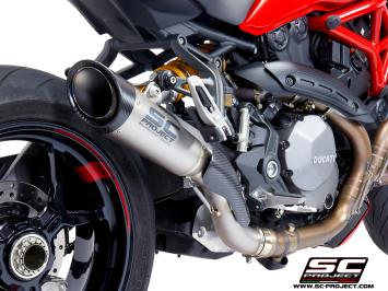 SC-Project S1 Titanium Slip-On Einddemper Zonder E-keur DUCATI MONSTER 1200 / S / R 2017 - 2021