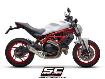 SC-Project S1 Titanium Slip-On Einddemper Zonder E-keur DUCATI MONSTER 797 2017 - 2020