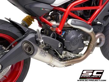 SC-Project S1 Titanium Slip-On Einddemper Zonder E-keur DUCATI MONSTER 797 2017 - 2020