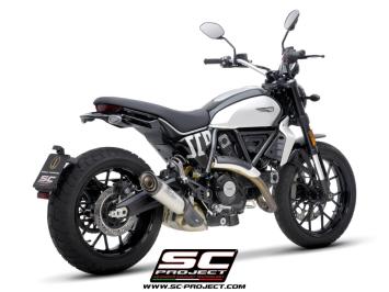 SC-Project S1 Titanium Slip-On Einddemper Euro5 Gekeurd DUCATI SCRAMBLER 800 2023 - 2024