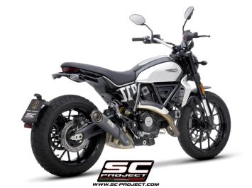 SC-Project S1 Titanium Matt Black Slip-On Einddemper Euro5 Gekeurd DUCATI SCRAMBLER 800 2023 - 2024