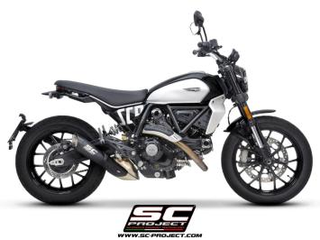 SC-Project S1 Titanium Matt Black Slip-On Einddemper Euro5 Gekeurd DUCATI SCRAMBLER 800 2023 - 2024