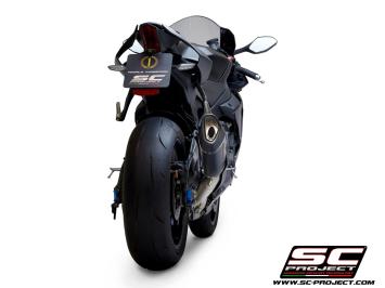 SC-Project SC1-R Carbon 250MM With De-cat Linkpipe Slip-On Einddemper Zonder E-keur YAMAHA YZF R1 / R1M 2015 - 2016
