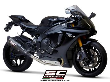 SC-Project SC1-R Carbon 250MM With De-cat Linkpipe Slip-On Einddemper Zonder E-keur YAMAHA YZF R1 / R1M 2015 - 2016