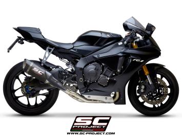 SC-Project SC1-R Carbon 250MM With De-cat Linkpipe Slip-On Einddemper Zonder E-keur YAMAHA YZF R1 / R1M 2015 - 2016