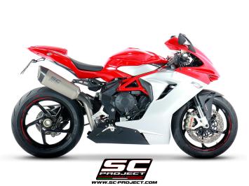 SC-Project SC1-R Titanium High Mount Slip-On Einddemper Zonder E-keur MV AGUSTA F3 800 / EAS ABS / RC 2017 - 2024