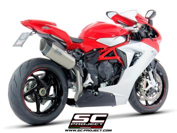SC-Project SC1-R Titanium High Mount Slip-On Einddemper Zonder E-keur MV AGUSTA F3 800 / EAS ABS / RC 2017 - 2024