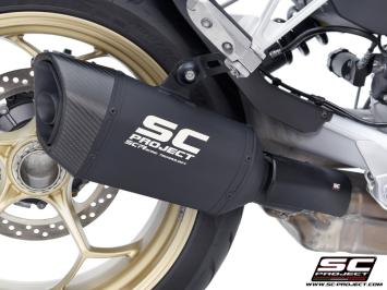 SC-Project SC1-R Titanium Matt Black Slip-On Einddemper Euro5 Gekeurd MOTO GUZZI V100 MANDELLO 2023 - 2024