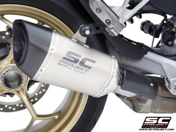SC-Project SC1-R Titanium Slip-On Einddemper Euro5 Gekeurd MOTO GUZZI V100 MANDELLO 2023 - 2024