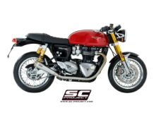 SC-Project uitlaat 70's Conical voor TRIUMPH THRUXTON 1200 2016-R