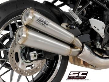SC-Project Twin Conico 70s RVS Slip-On Einddemper Euro4 Gekeurd KAWASAKI Z 900 RS / CAFE 2018 - 2020