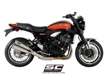 SC-Project Twin Conico 70s RVS Slip-On Einddemper Euro4 Gekeurd KAWASAKI Z 900 RS / CAFE 2018 - 2020