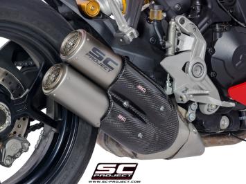 SC-Project Twin CR-T Titanium Slip-On Einddemper Euro4 Gekeurd DUCATI SUPERSPORT 939 / S 2017 - 2020