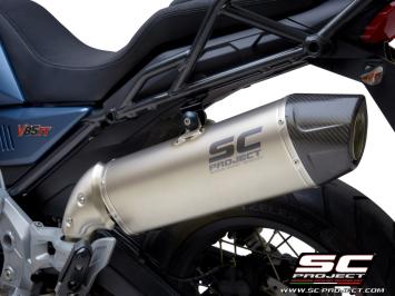 SC-Project X-Plorer II GT Titanium Slip-On Einddemper Euro5 Gekeurd MOTO GUZZI V85 TT 2021 - 2023