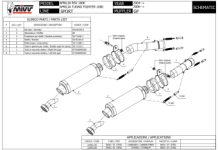 Mivv GP Carbon Slip-on Einddemper Set (L+R) met E-keur Aprilia Tuono Fighter 1000 2006 - 2010