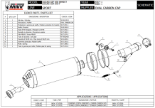 Mivv Oval Carbon met Carbon Cap Slip-on Einddemper met E-keur Suzuki GSF 650 Bandit 2007 > 2015