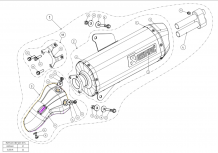 Akrapovic Slip-on Line RVS met E-keur Gilera GP 800 2008-2015