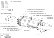 Akrapovic Slip-on Line Carbon Einddemper zonder E-keur  Ducati 1198 / S 2009 - 2011
