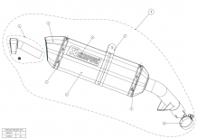 Akrapovic Slip-on Line Titanium Einddemper met E-keur Honda VFR 800 X Crossrunner 2011 - 2014