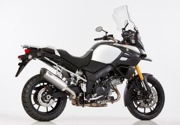 Shark DSX-5 Aluminium met RVS Black Endcap Einddemper met E-keur Suzuki DL 1000 V-Strom 2014 - 2016