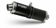 Storm by Mivv Oval RVS Black Compleet Uitlaatsysteem met E-keur Yamaha XSR 700 2016 > 2021