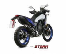 Storm by Mivv Oval RVS Black Einddemper met E-keur Yamaha Tenere 700 2019 > 2022