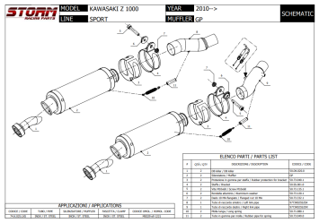 Storm By Mivv Dubbele GP RVS Slip-On Einddemper Met E-keur KAWASAKI Z1000 2010 - 2013