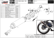 Mivv Oval Carbon Bolt-on Einddemper met E-keur Suzuki GSX-R 750 1996 > 2000