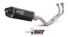 Mivv Speed Edge RVS Black TMax Logo Compleet Uitlaatsysteem met E-keur Yamaha T-Max 560 2020 > 2021