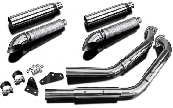 Delkevic uitlaat Suzuki VL800 Intruder 2001-2016 410mm Turn Out