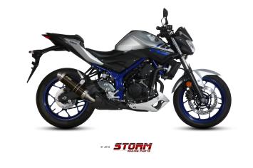 Storm By Mivv GP RVS Slip-on Met E-keur YAMAHA MT 03 2016 - 2024