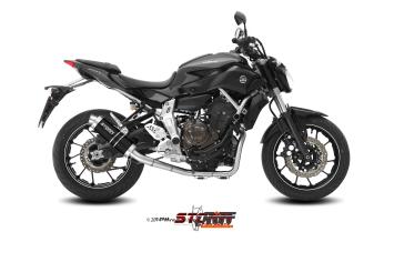 Storm By Mivv GP RVS Black Compleet 2in1 Uitlaatsysteem Met E-keur Yamaha MT-07 2014 - 2024